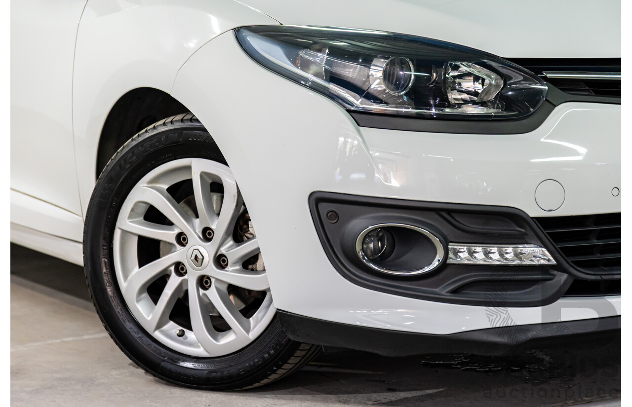 4/2015 Renault Megane Dynamique K95 MY14 4d Wagon Glacier White Turbo 1.2L