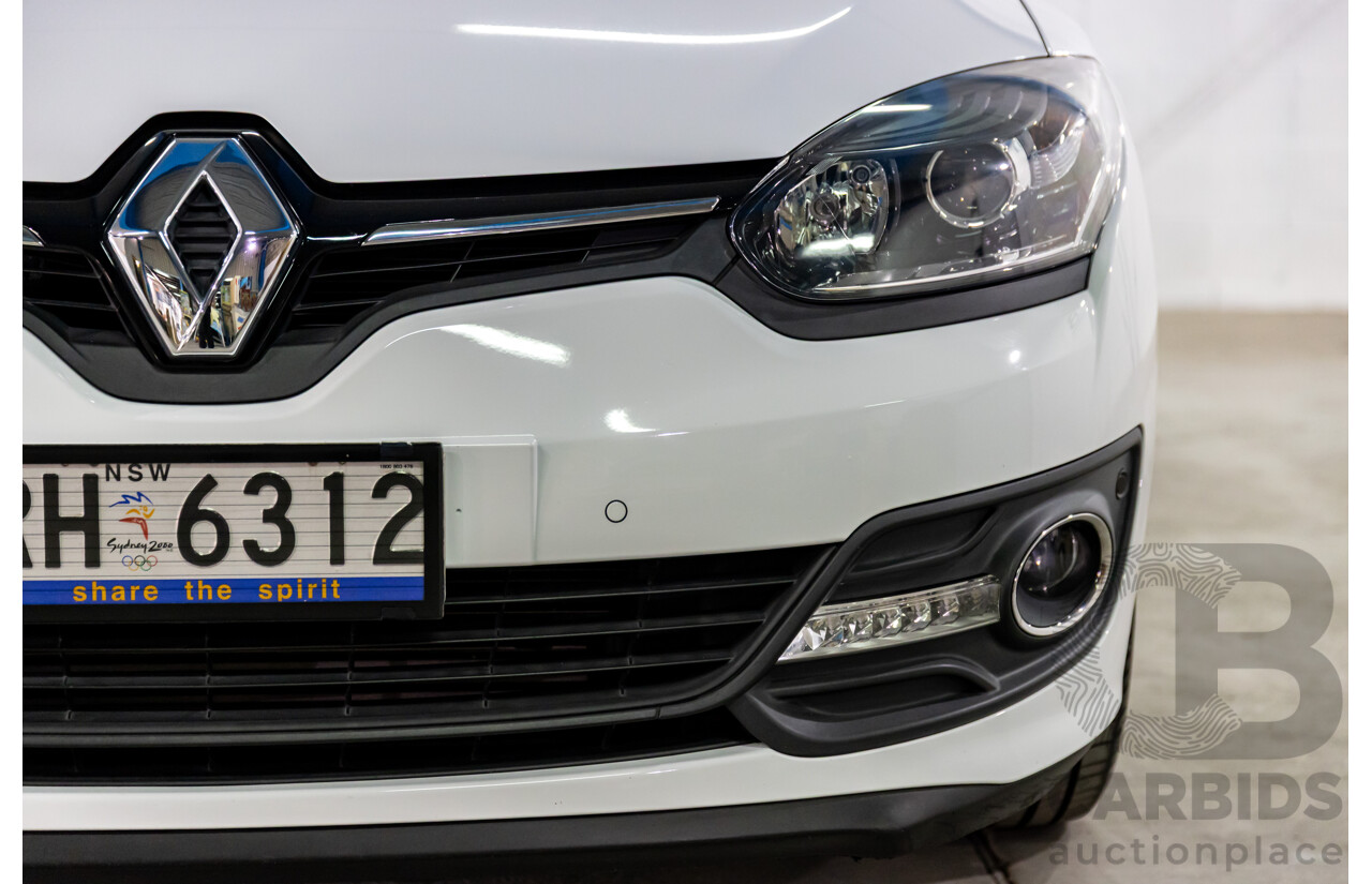 4/2015 Renault Megane Dynamique K95 MY14 4d Wagon Glacier White Turbo 1.2L