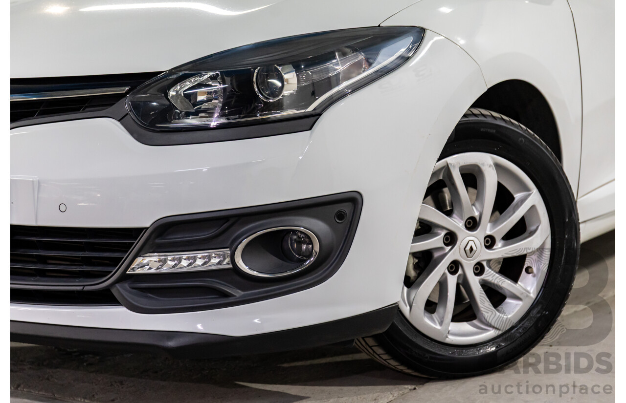 4/2015 Renault Megane Dynamique K95 MY14 4d Wagon Glacier White Turbo 1.2L