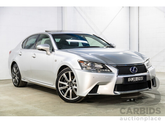 1/2014 Lexus GS300h Hybrid F Sport AWL10R MY14 4d Sedan Sonic Silver Metallic 2.5L - 105kW Hybrid