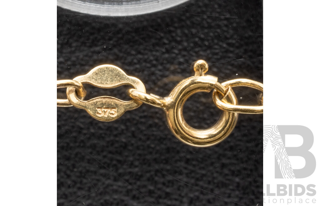9ct Figaro 3+1 Necklace, 55cm, 5.33 Grams