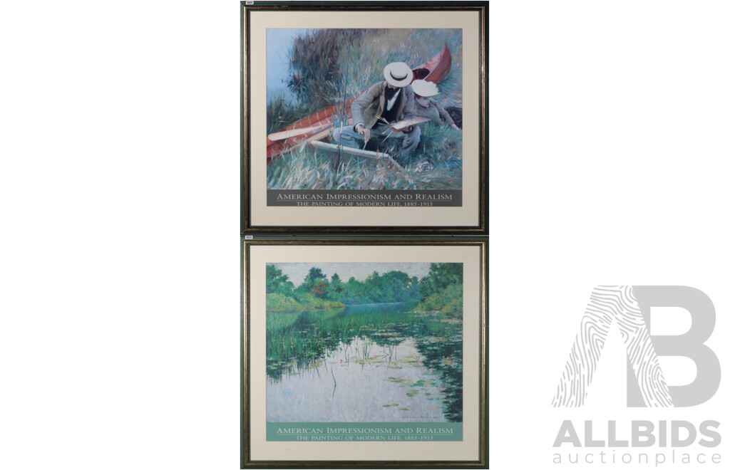 Pair of Framed American Inpressionist and Realism Framed Prints
