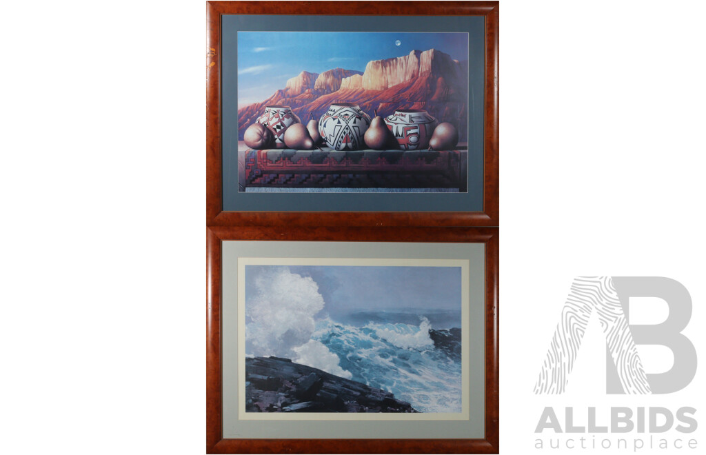 Pair of Large Framed Landscape Prints