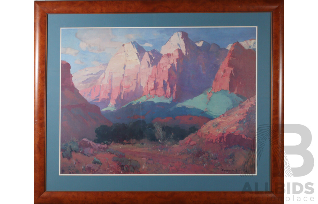 Pair of Large Framed Landscape and Harvest Prints