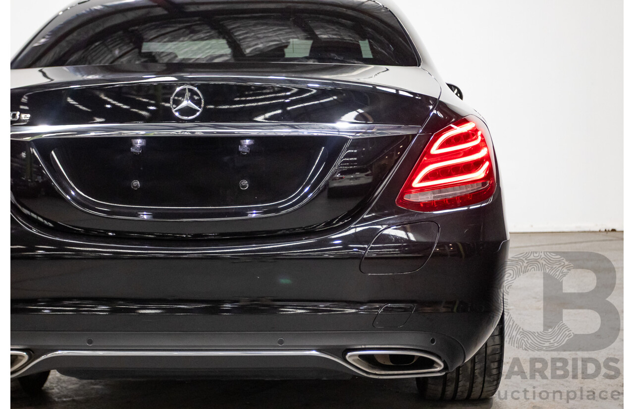 03/2018 Mercedes-Benz C350e 205 MY18 4D Sedan Obsidian Black Turbo 2.0L / 60kW Hybrid