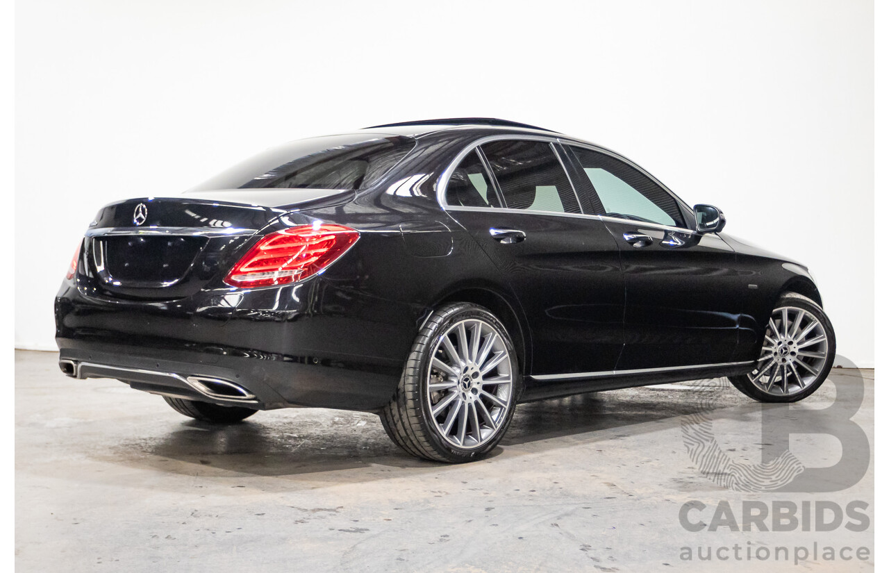 03/2018 Mercedes-Benz C350e 205 MY18 4D Sedan Obsidian Black Turbo 2.0L / 60kW Hybrid