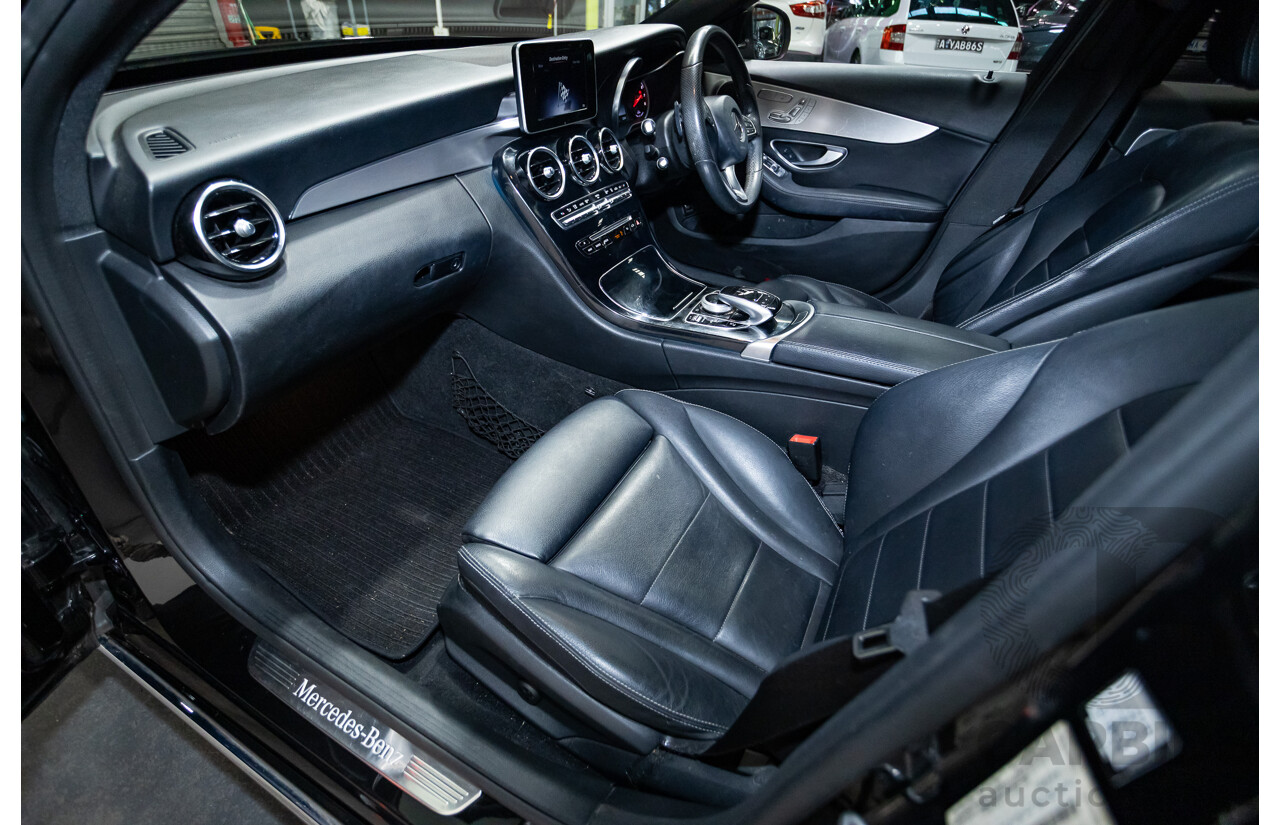 03/2018 Mercedes-Benz C350e 205 MY18 4D Sedan Obsidian Black Turbo 2.0L / 60kW Hybrid