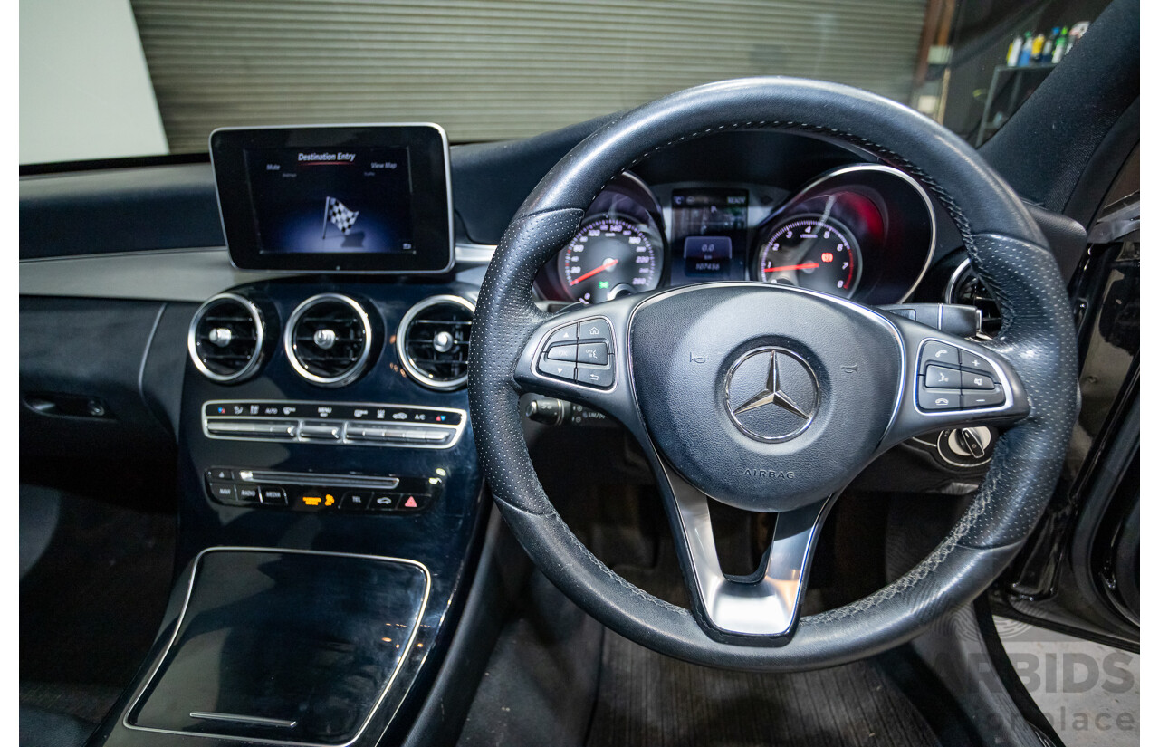 03/2018 Mercedes-Benz C350e 205 MY18 4D Sedan Obsidian Black Turbo 2.0L / 60kW Hybrid