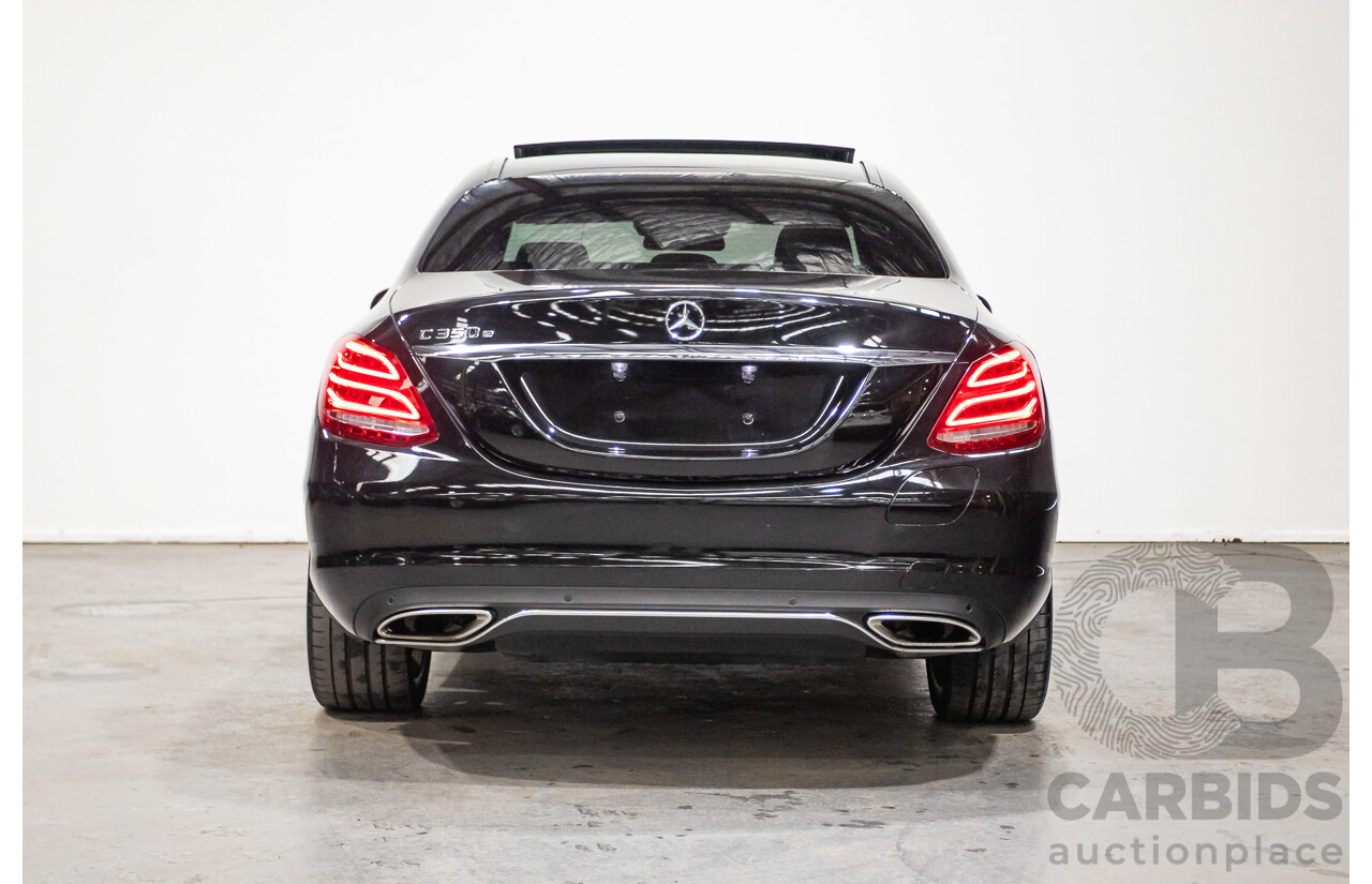 03/2018 Mercedes-Benz C350e 205 MY18 4D Sedan Obsidian Black Turbo 2.0L / 60kW Hybrid