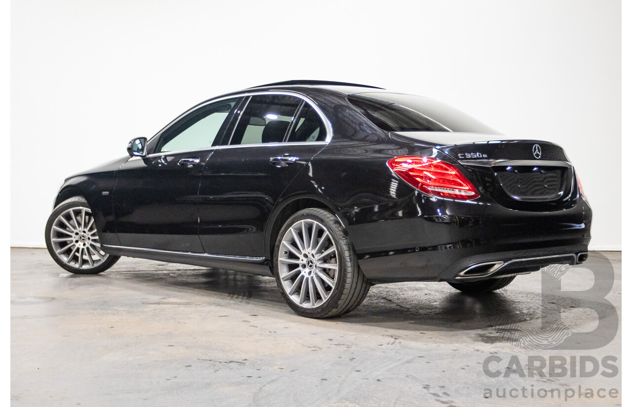 03/2018 Mercedes-Benz C350e 205 MY18 4D Sedan Obsidian Black Turbo 2.0L / 60kW Hybrid