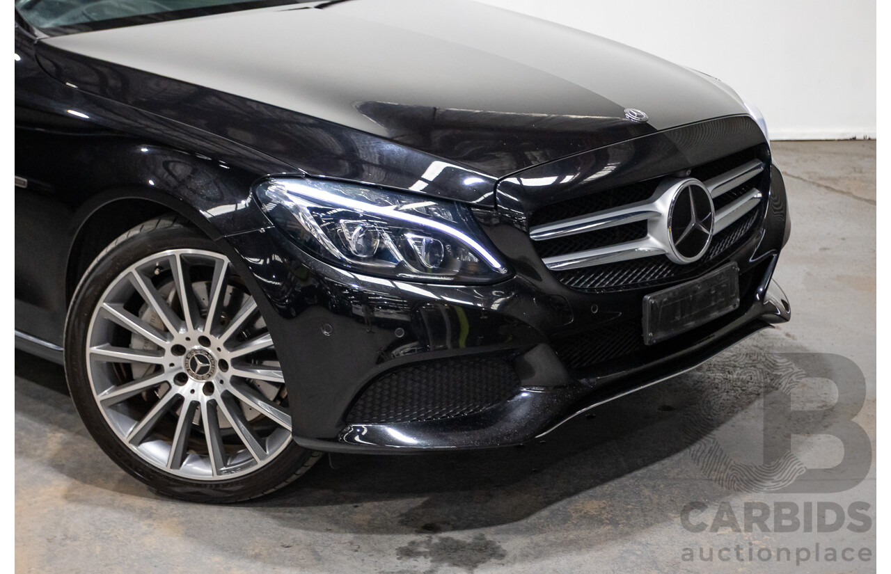 03/2018 Mercedes-Benz C350e 205 MY18 4D Sedan Obsidian Black Turbo 2.0L / 60kW Hybrid