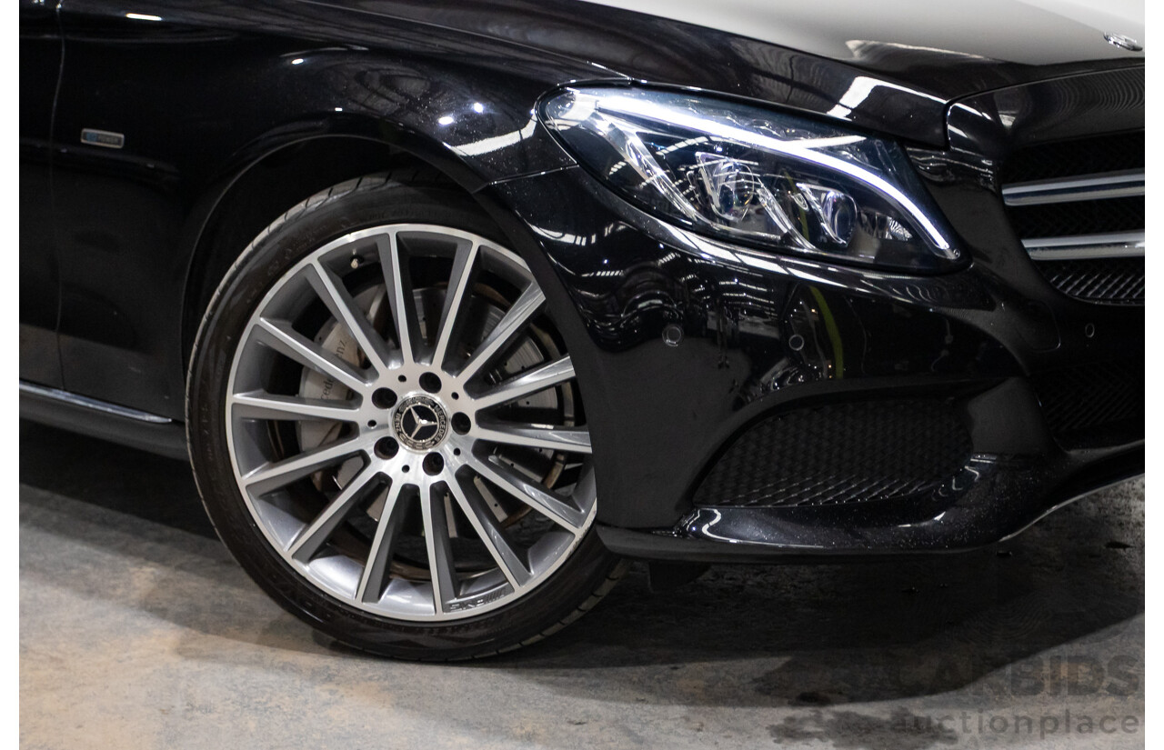 03/2018 Mercedes-Benz C350e 205 MY18 4D Sedan Obsidian Black Turbo 2.0L / 60kW Hybrid