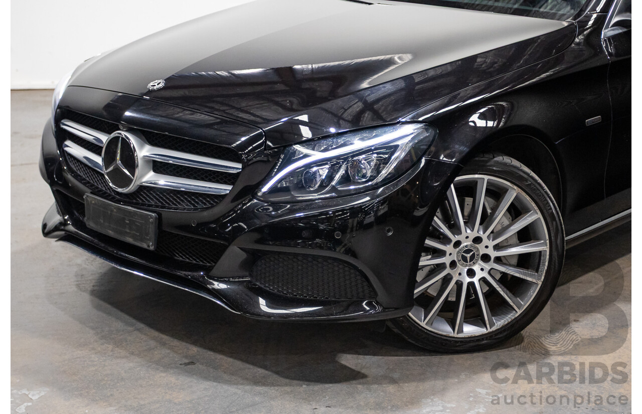 03/2018 Mercedes-Benz C350e 205 MY18 4D Sedan Obsidian Black Turbo 2.0L / 60kW Hybrid