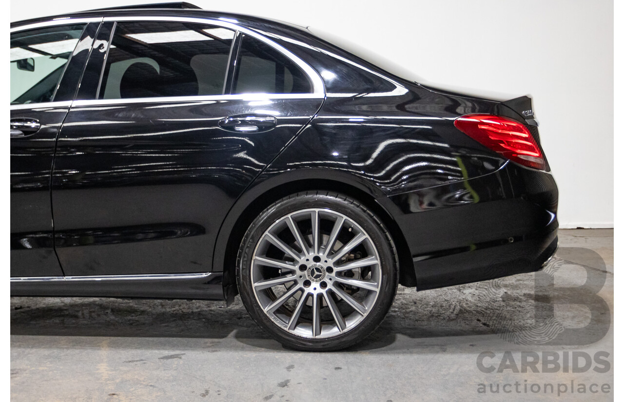 03/2018 Mercedes-Benz C350e 205 MY18 4D Sedan Obsidian Black Turbo 2.0L / 60kW Hybrid