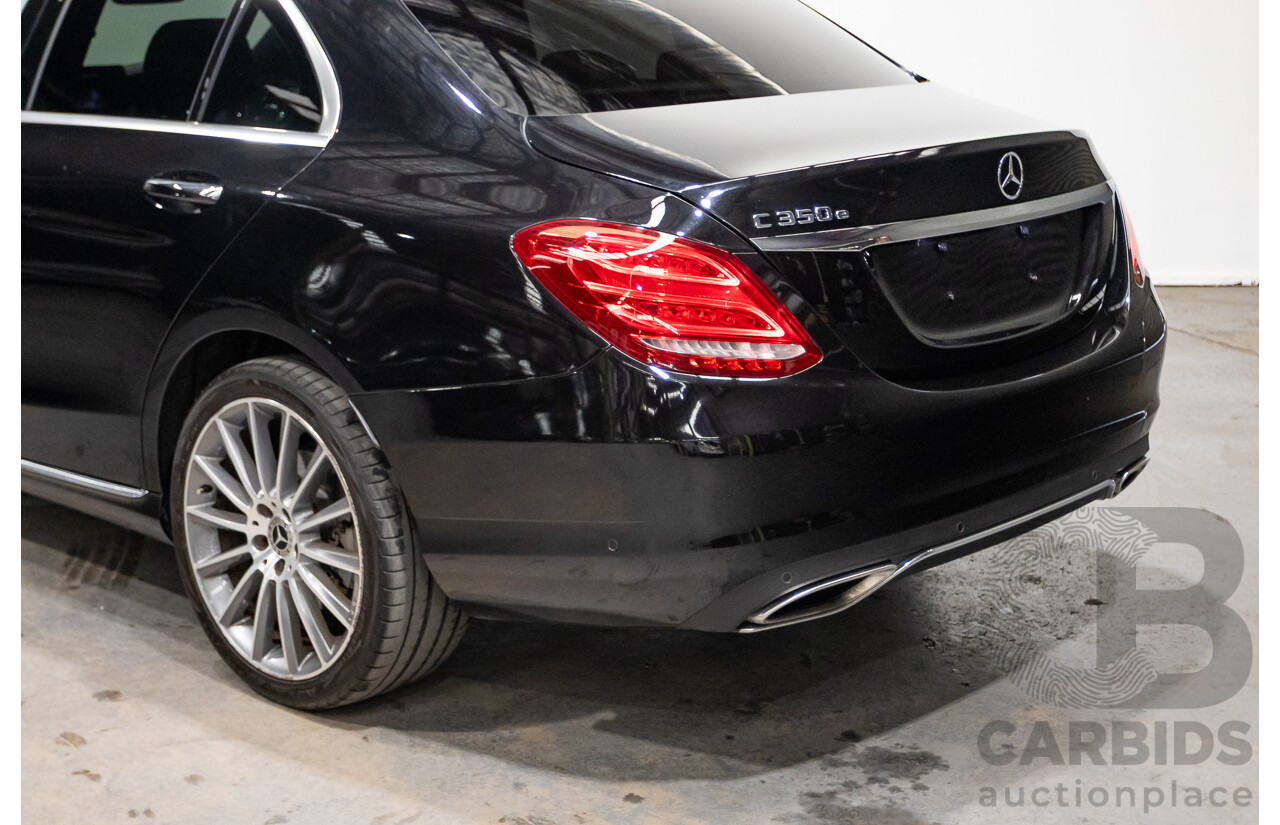 03/2018 Mercedes-Benz C350e 205 MY18 4D Sedan Obsidian Black Turbo 2.0L / 60kW Hybrid