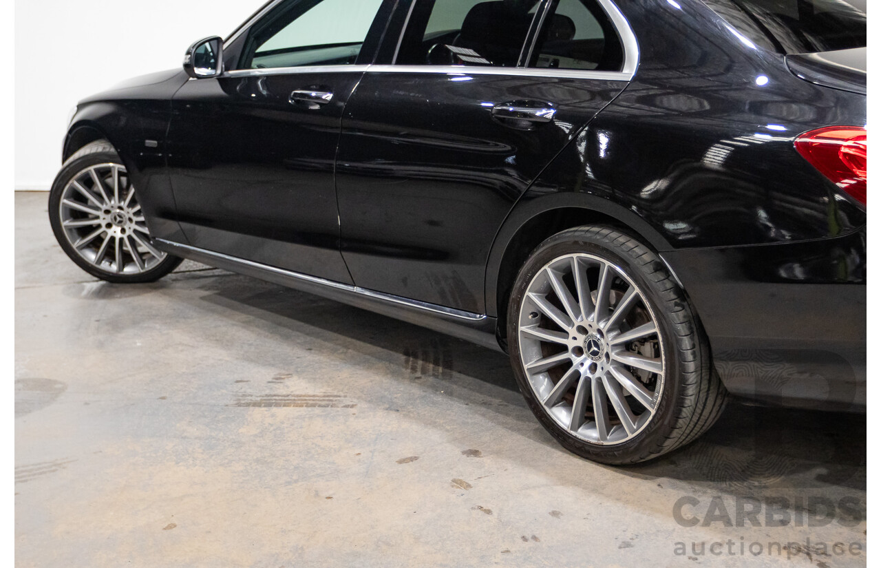 03/2018 Mercedes-Benz C350e 205 MY18 4D Sedan Obsidian Black Turbo 2.0L / 60kW Hybrid