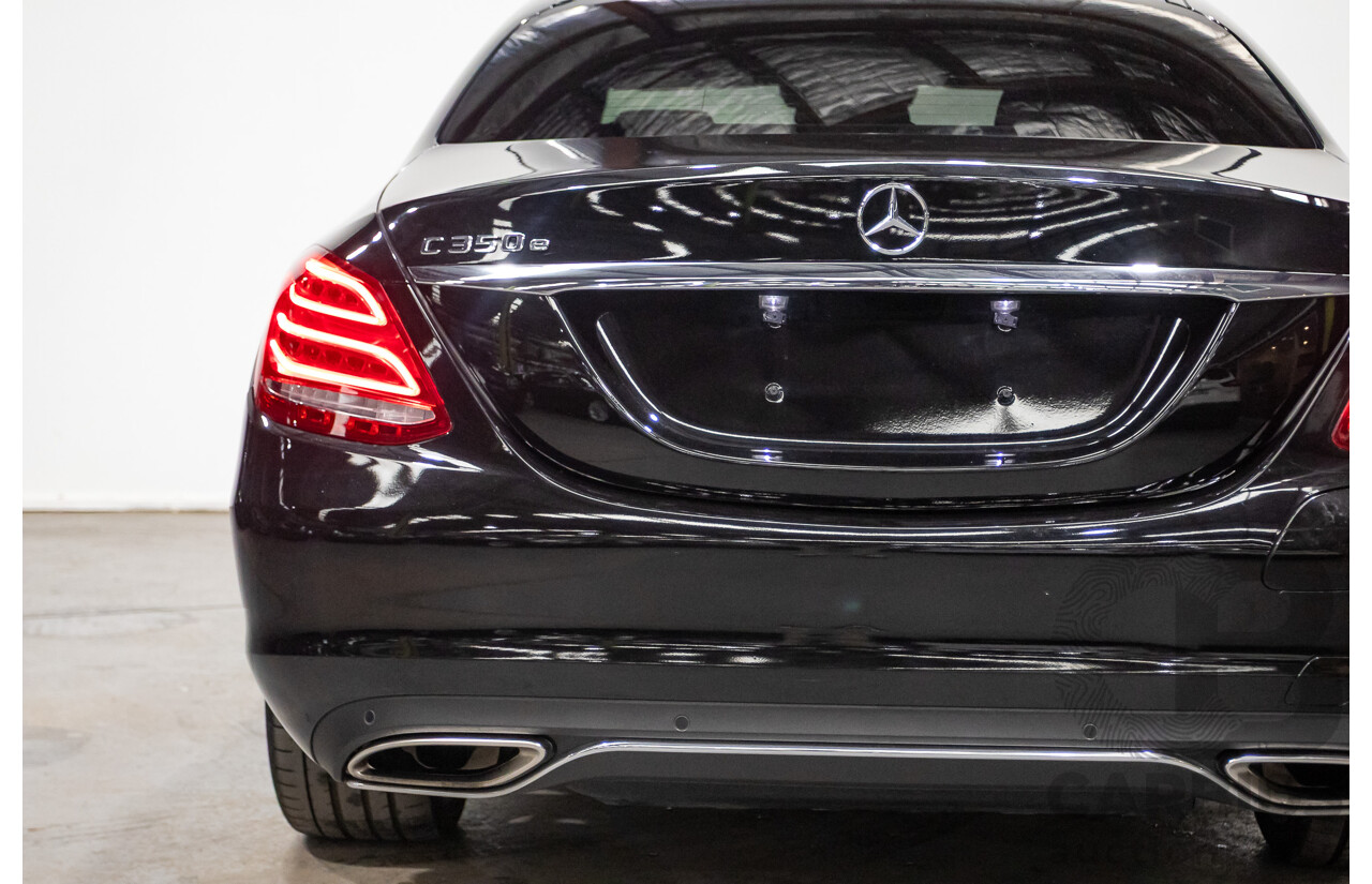 03/2018 Mercedes-Benz C350e 205 MY18 4D Sedan Obsidian Black Turbo 2.0L / 60kW Hybrid