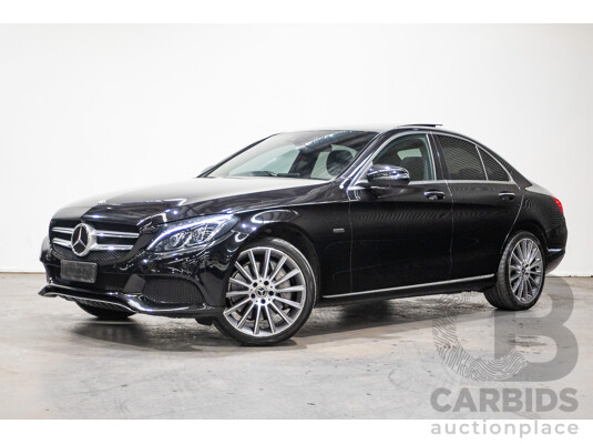 03/2018 Mercedes-Benz C350e 205 MY18 4D Sedan Obsidian Black Turbo 2.0L / 60kW Hybrid