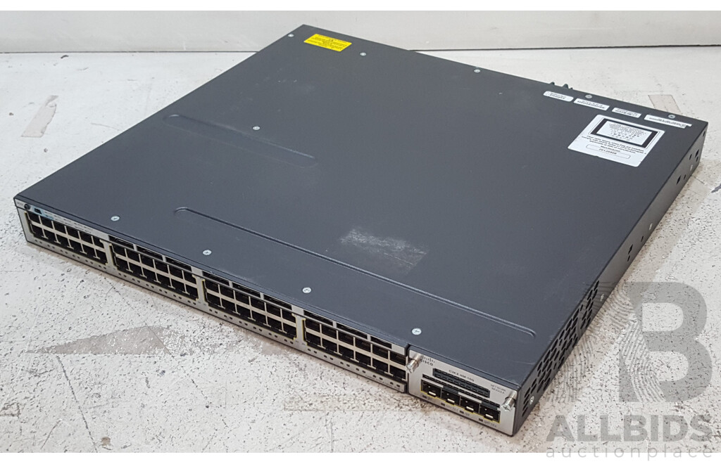 Cisco (WS-C3750X-48P-S) Catalyst 3750-X Series PoE+ 48-Port Gigabit Ethernet Switch