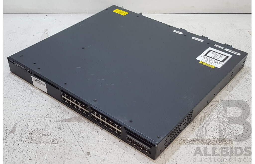 Cisco (WS-C3650-24PS-L) Catalyst 3650 24 PoE+ 4X1G 24-Port Gigabit Ethernet Switch