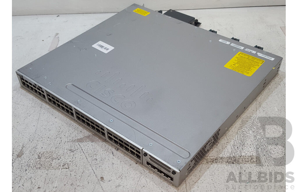 Cisco (WS-C3850-48F-S) Catalyst 3850 48 PoE+ 48-Port Gigabit Switch