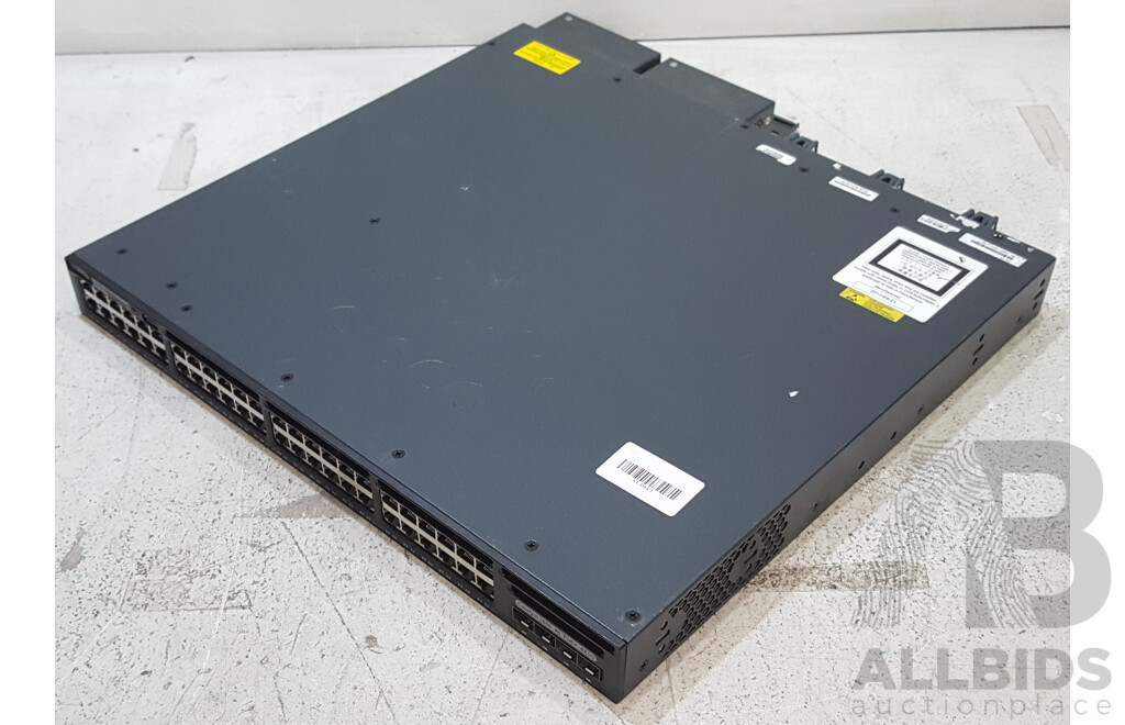 Cisco (WS-C3650-48FS-S) Catalyst 3650 48 PoE+ 4X1G 48-Port Gigabit Ethernet Switch