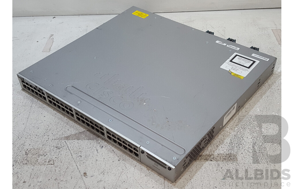 Cisco (WS-C3850-48P-E) Catalyst 3850 Series PoE+ 48-Port Gigabit Ethernet Switch