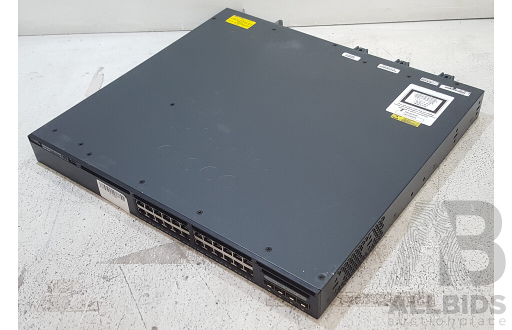 Cisco (WS-C3650-24PS) Catalyst 3650 24 PoE+ 4X1G 24-Port Gigabit Ethernet Switch
