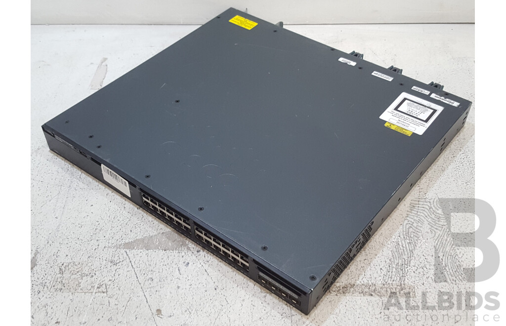 Cisco (WS-C3650-24PS) Catalyst 3650 24 PoE+ 4X1G 24-Port Gigabit Ethernet Switch