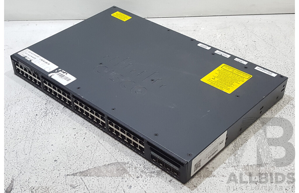 Cisco (WS-C3650-48FQM) Catalyst 3650 48 PoE+ 4X10G 48-Port Gigabit Ethernet Switch