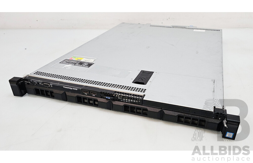 Dell EMC PowerEdge R330 Intel Xeon (E3-1220 V5) 3.00GHz-3.50GHz 4-Core CPU 1RU Server W/ 16GB DDR4