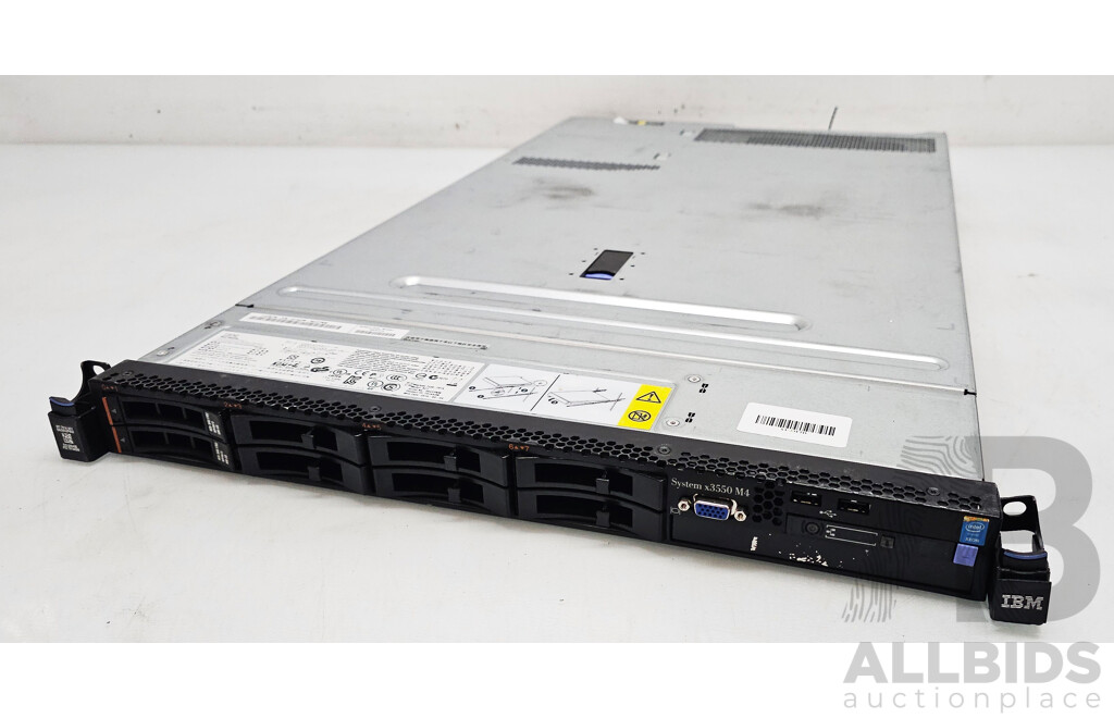 IBM System x3550 M4 Dual Intel Xeon (E5-2667 v2) 3.30GHz-4.00GHz 8-Core CPU 1RU Server w/ 32GB DDR3
