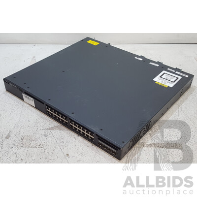 Cisco (WS-C3650-24PS-L) Catalyst 3650 24 PoE+ 4X1G 24-Port Gigabit Ethernet Switch