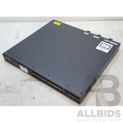 Cisco (WS-C3650-24TS-L) Catalyst 3650 24 4X1G 24-Port Gigabit Ethernet Switch