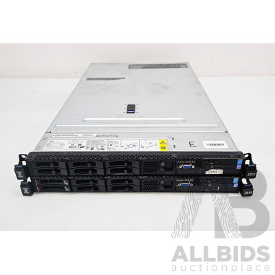IBM System X3550 M4 1RU Server - Lot of Two