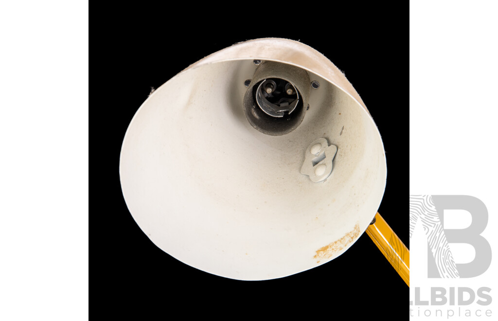 Mid Century Yolk Yellow Studio K Planet Desk Lamp Designed by Bill Iggulden for Planet Lighting
