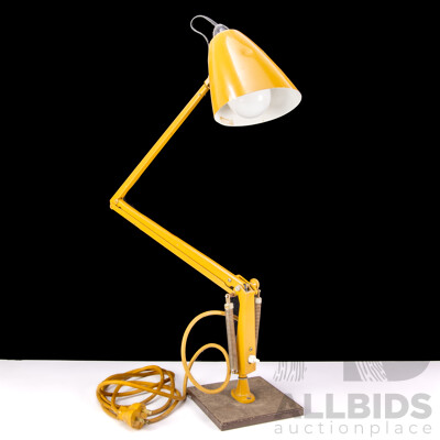 Mid Century Yolk Yellow Studio K Planet Desk Lamp Designed by Bill Iggulden for Planet Lighting