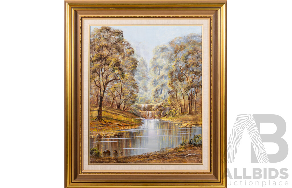 Vera Spicer (20th Century, Australian, 1926-2009), Rain Forest, Original Oil on Board, 76 x 66 cm (frame)