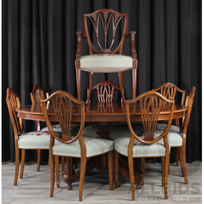 Hepplewhite Style Nine Piece Dining Suite