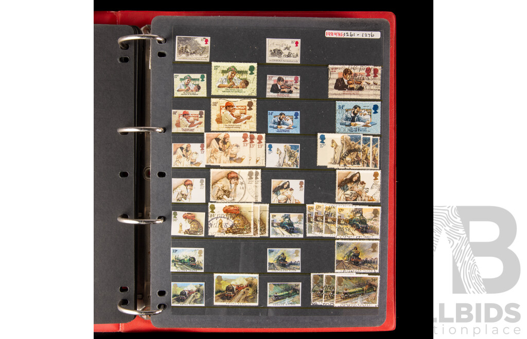 Three Albums of Australian and United Kingdom Stamps, Examples Spanning 1880's to 2000's