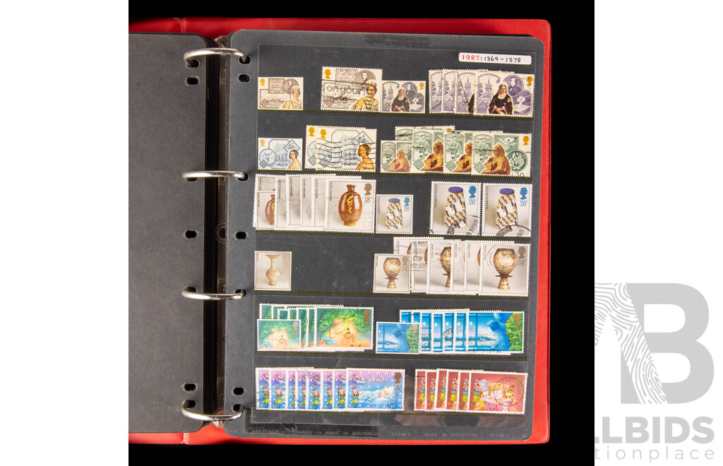 Three Albums of Australian and United Kingdom Stamps, Examples Spanning 1880's to 2000's