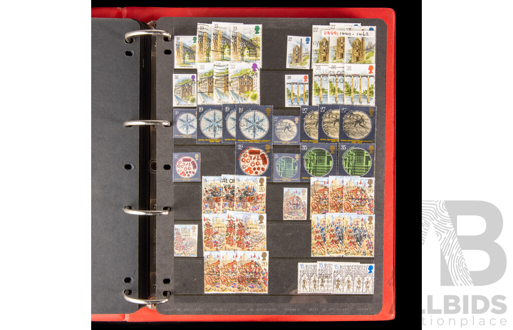 Three Albums of Australian and United Kingdom Stamps, Examples Spanning 1880's to 2000's
