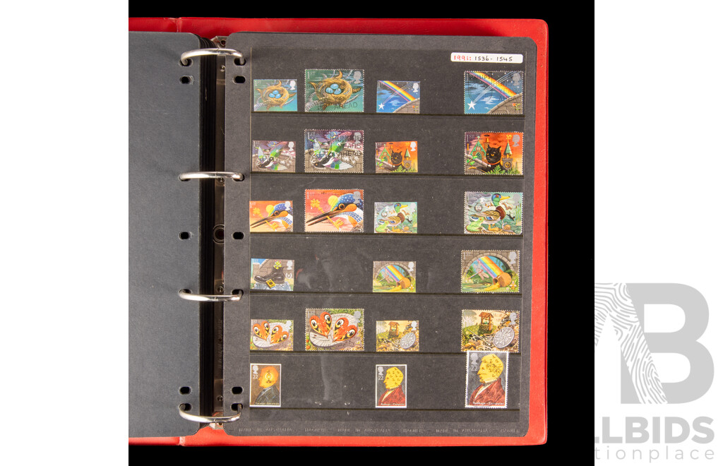 Three Albums of Australian and United Kingdom Stamps, Examples Spanning 1880's to 2000's