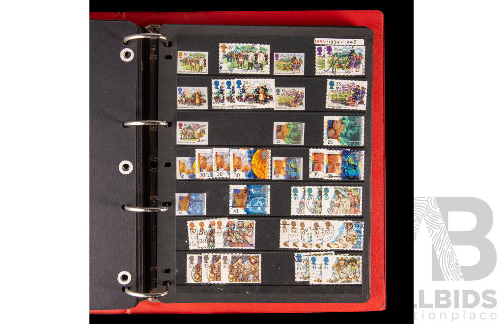 Three Albums of Australian and United Kingdom Stamps, Examples Spanning 1880's to 2000's