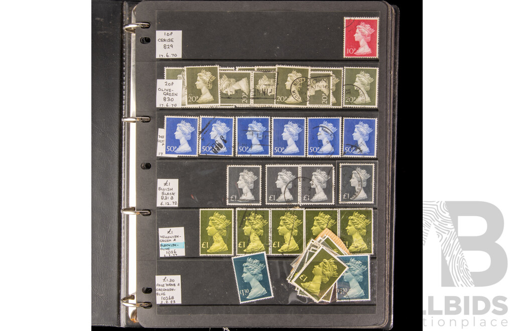 Three Albums of Australian and United Kingdom Stamps, Examples Spanning 1880's to 2000's