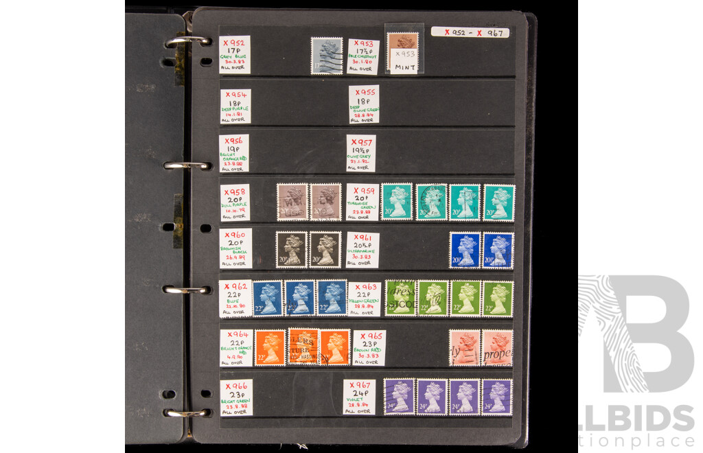 Three Albums of Australian and United Kingdom Stamps, Examples Spanning 1880's to 2000's