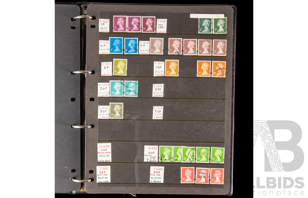 Three Albums of Australian and United Kingdom Stamps, Examples Spanning 1880's to 2000's