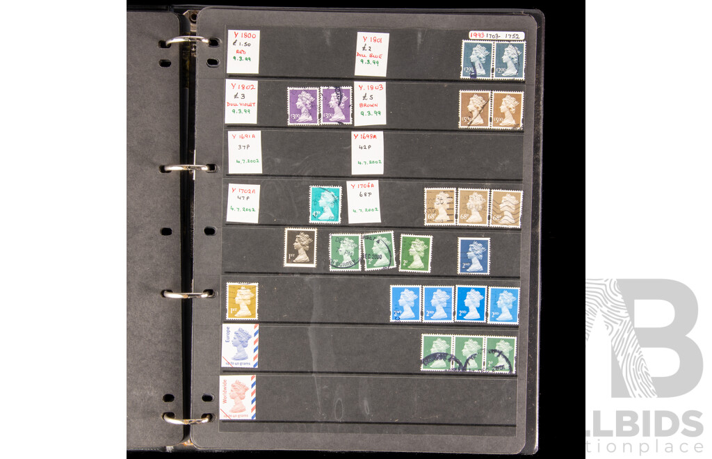 Three Albums of Australian and United Kingdom Stamps, Examples Spanning 1880's to 2000's