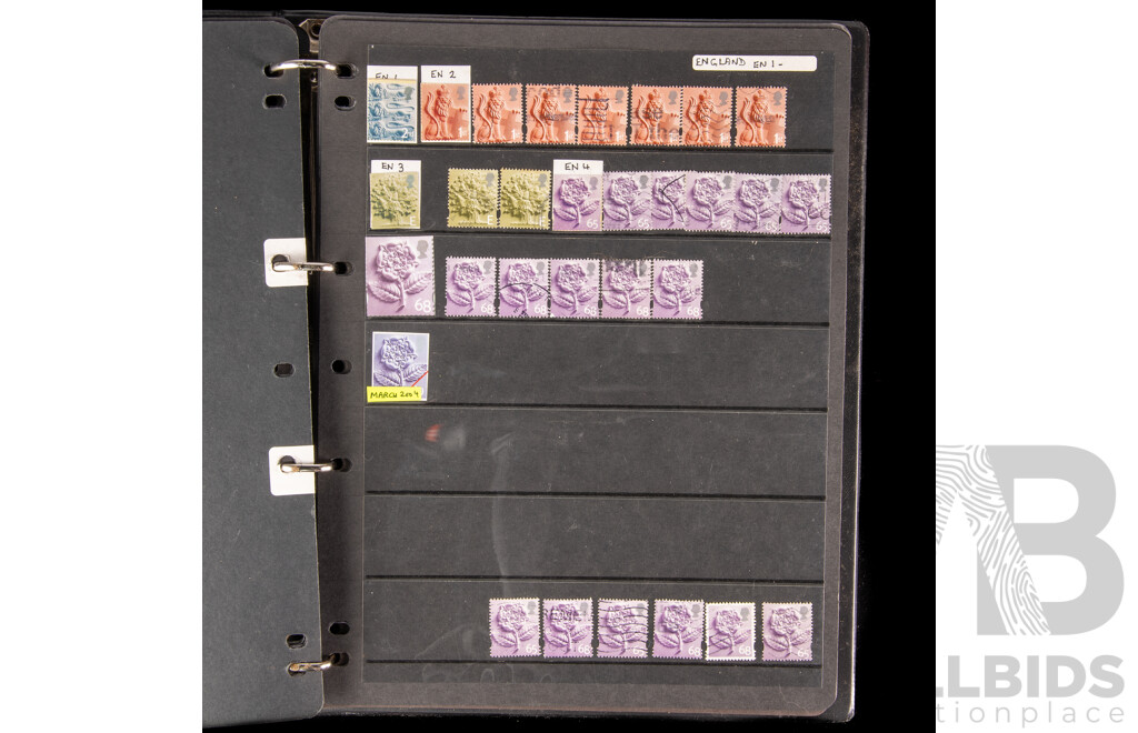 Three Albums of Australian and United Kingdom Stamps, Examples Spanning 1880's to 2000's