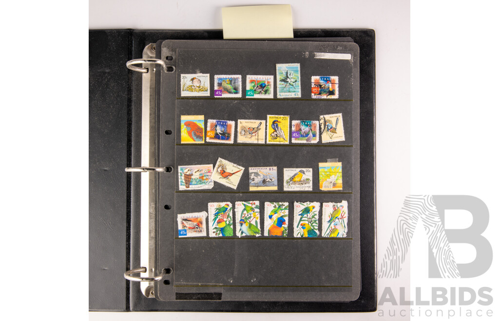 Collection of Australian and Antarctic Territory Mint and Cancelled Stamps Examples Spanning 1950's to 2000's, PNG 1991 Annual Album, Forty Royal Years Album, 1988 Bicentennial and More